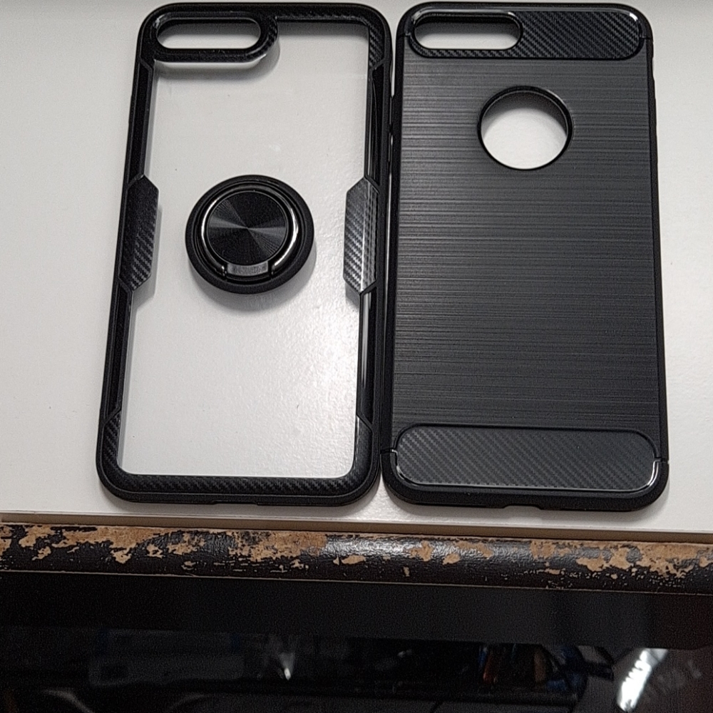 2 cases for iphone 7/8 plus 5.5" color black new